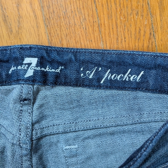 7 For All Mankind A Pocket Jeans Womens 27 Blue Bootcut Stretch Denim - Picture 2 of 5